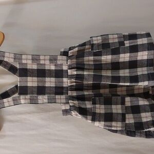 Wonder Nation toddler girls coverall dress. Plaid print size 2T